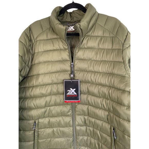 NWT Mens ZeroXposur XXL 2XL Basil Quilted Puffer Jacket Lightweight Zip Pockets - Picture 3 of 11